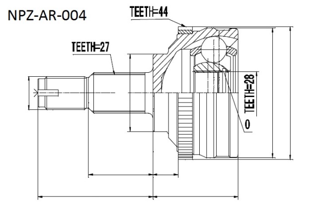 ШРУС НАРУЖНЫЙ ALFA ROMEO 164 2.5TD,2.0,3.0 91-98, LANCIA KAPPA 94-01