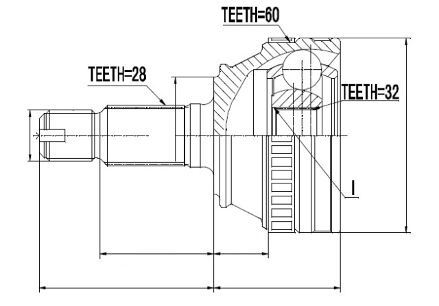 ШРУС НАРУЖНЫЙ LAND ROVER FREELANDER MK1 MTM/ATM 1.8,2.0D 98-00 /ПЕРЕД/ЗАД/