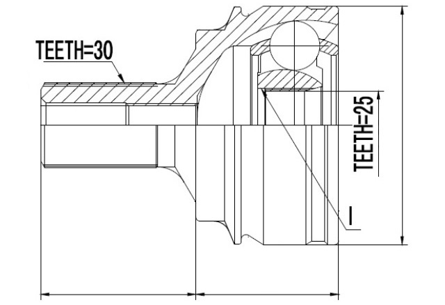 ШРУС НАРУЖНЫЙ MERCEDES 4MATIC C-KLASA 204 07-, S-KLASA 217, 221, 222 04-, E-KLASA 212 08-13, GLK 204 08-15, CL 216 05-13, CLS 218 10-